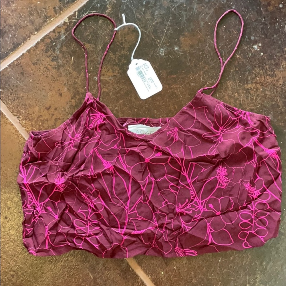 Acacia Liv Top. Neon paradise. Size small.